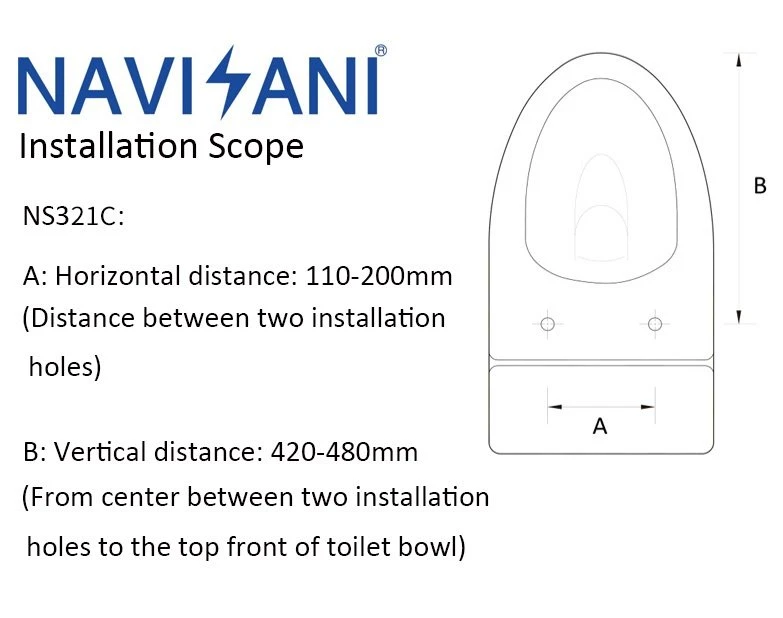 2 NAVSIANI commercial toilet seat